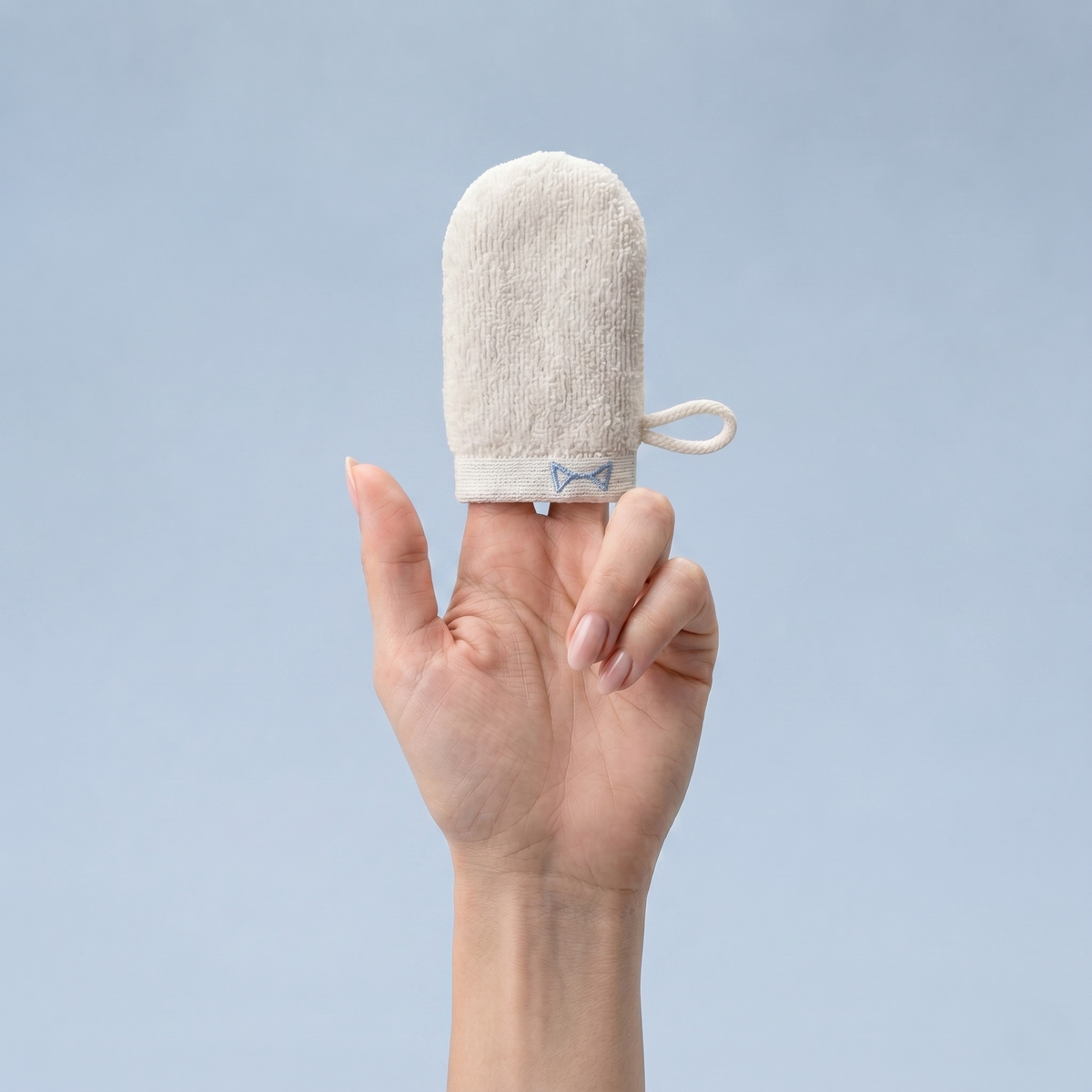Mit Kit V-Mit cotton intimate cleansing mitten designed for gentle feminine hygiene